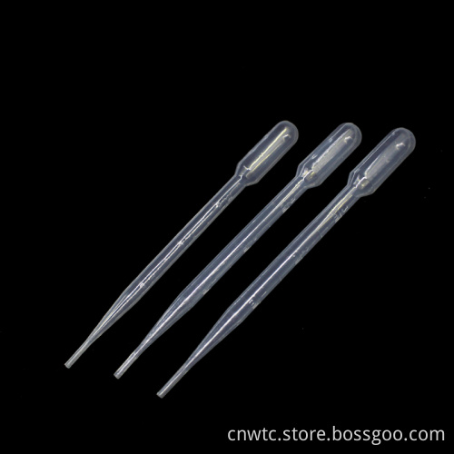 Lab Plastic Transfer Pipets with Pasteur Needle-Point Tips in Sterile Sizes: 0.2ml, 0.5ml, 3ml, 5ml, 10ml